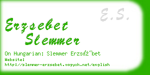 erzsebet slemmer business card